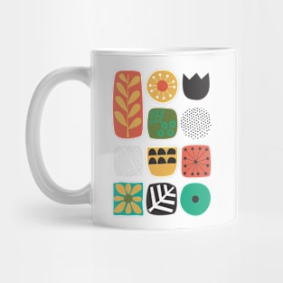 Mid Century Floral Elements Mug